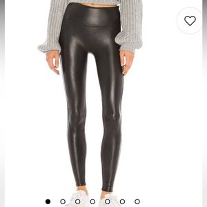 Black Spanx Leather Leggings